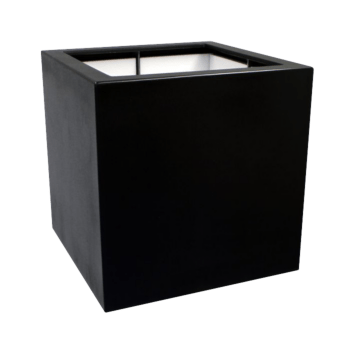 Stakloplastična tegla za cvijeće - Kvadrat - 80 x 80 x 80 cm - S dnom