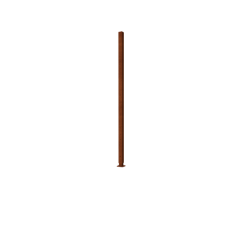 Corten čelična ograda H središnji stup s osnovnom pločom 190 x 6 x 6 cm