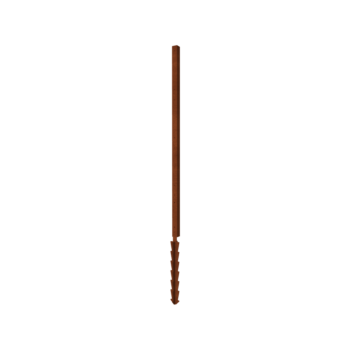 Corten čelična ograda H kutni stup s ankerom 190 x 6 x 6 cm
