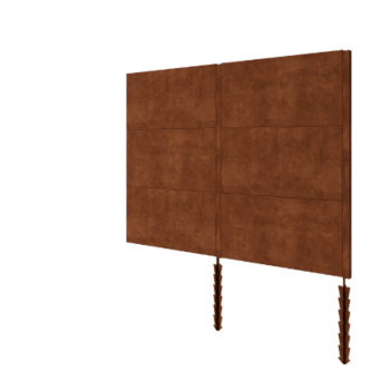 Ograda od corten čelika H3 - Kompletan set - 252 x 6 x 190 cm