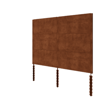 Ograda od corten čelika H3 - Kompletan set - 258 x 6 x 190 cm