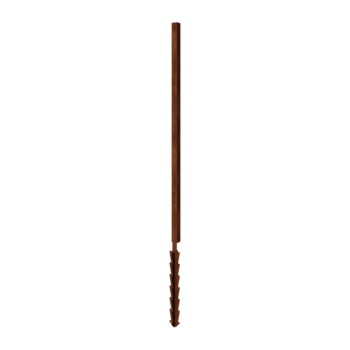 Ograda od corten čelika H - Međustup s tlo-klinom - 190 x 6 x 6 cm - Za 4x panel 47,5 cm