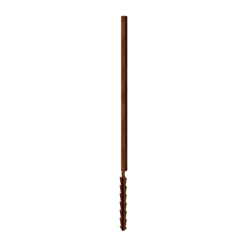 Ograda od corten čelika H - Međustup s tlo-klinom - 190 x 6 x 6 cm - Za 3x panel 63,3 cm