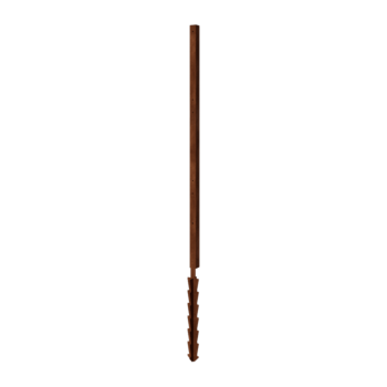 Ograda od corten čelika H - Kutni stup s tlo-klinom - 190 x 6 x 6 cm - Za 3x panel 63,3 cm