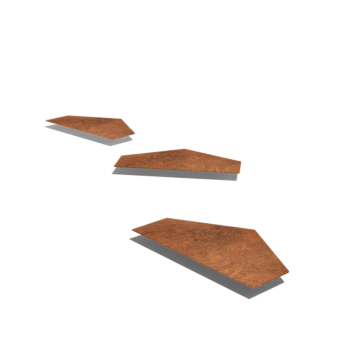 Corten čelična vrtna podna ploča Hexagon HV 50