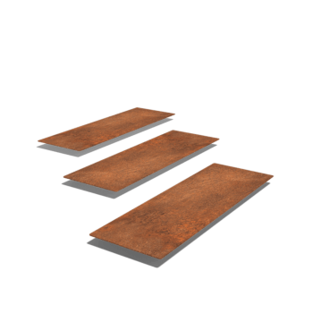 Corten čelična vrtna podna ploča Pravokutnik 75 x 25 cm
