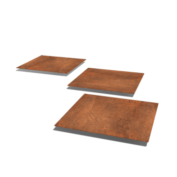 Corten čelična vrtna podna ploča Kvadrat 50 x 50 cm