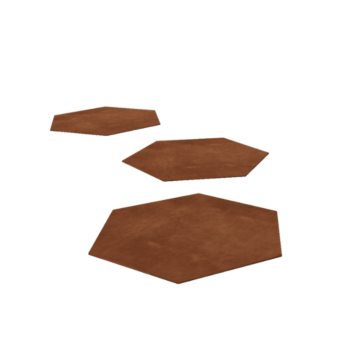 Corten čelična vrtna podna ploča Hexagon 50