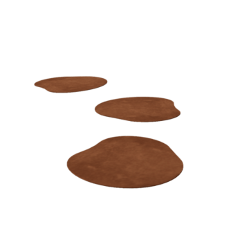 Corten čelična vrtna podna ploča Organska 40 x 40 cm