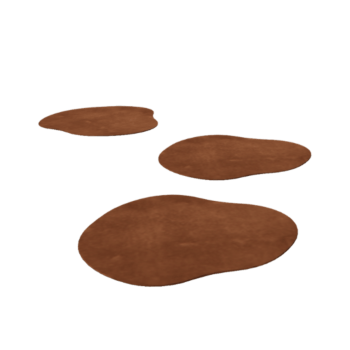Corten čelična vrtna podna ploča Organska 50 x 50 cm