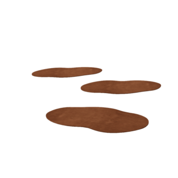 Corten čelična vrtna podna ploča Organska 50 x 25 cm