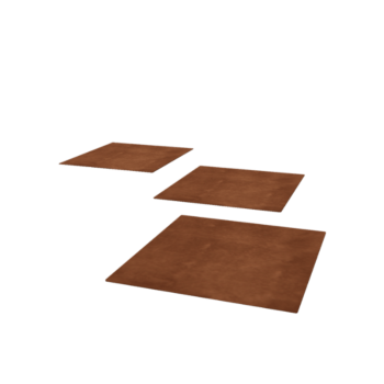 Corten čelična vrtna podna ploča Kvadrat 50 x 50 cm