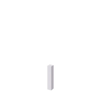 Stup za vrtnu ogradu od čelika - 12 x 12 x 60 cm - RAL9010 mat (bijela)