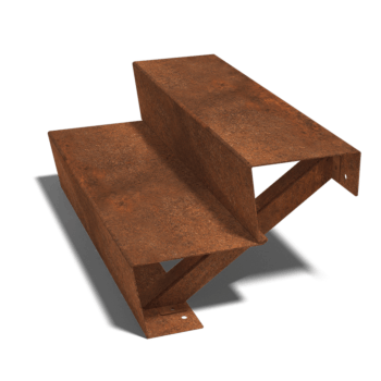 Corten čelične stepenice New York 2-stepenica (širina 120 cm)
