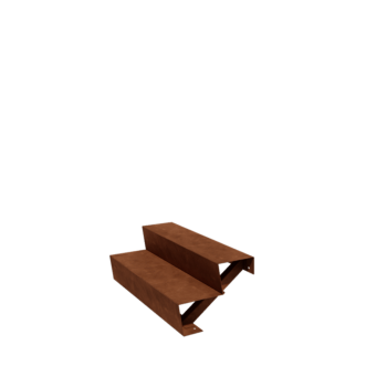 Corten čelične stepenice New York 2-stepenica (širina 100 cm)