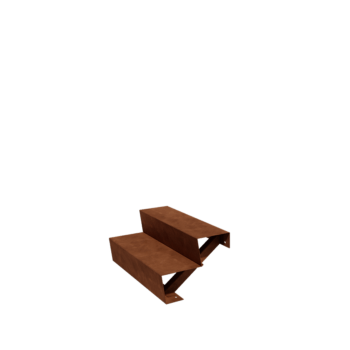 Corten čelične stepenice New York 2-stepenica (širina 80 cm)