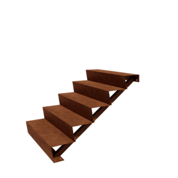 Corten čelične stepenice New York 5-stepenica (širina 100 cm)