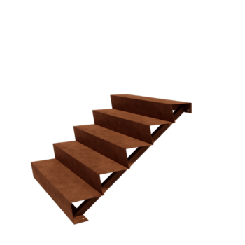 Corten čelične stepenice New York 5-stepenica (širina 120 cm)