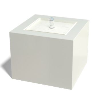 Aluminijski stol s vodom - Lyra - 50 x 50 x 40 cm - Druga RAL boja - S LED osvjetljenjem