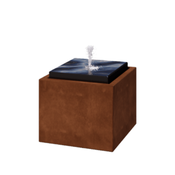 Vodeni stol od corten čelika - Orin - 50 x 50 x 40 cm - Bez LED osvjetljenja