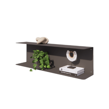 Čelična zidna polica - C-oblik - 100 x 20 x 28 cm - RAL7016 mat (antracit siva)