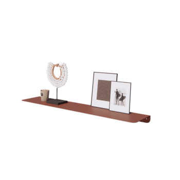 Čelična zidna polica - L-oblik - 100 x 20 x 5 cm - Corten look