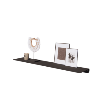Čelična zidna polica - L-oblik - 100 x 20 x 5 cm - RAL9005 mat (crna)