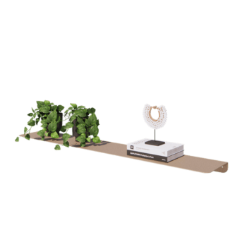 Čelična zidna polica - L-oblik - 120 x 20 x 5 cm - Sand look