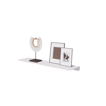 Čelična zidna polica - L-oblik - 80 x 20 x 5 cm - RAL9010 mat (bijela)