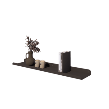 Čelična zidna polica - U-oblik - 100 x 20 x 5 cm - RAL9005 mat (crna)