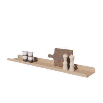 Čelična zidna polica - U-oblik - 120 x 20 x 5 cm - Sand look