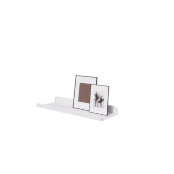 Čelična zidna polica - U-oblik - 60 x 20 x 5 cm - RAL9010 mat (bijela)
