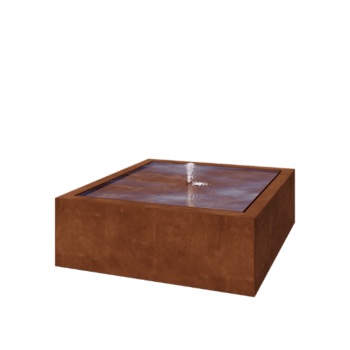 Vodeni stol od corten čelika - Lyra - 120 x 120 x 40 cm - Bez LED osvjetljenja
