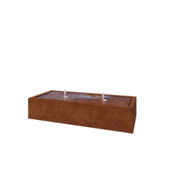 Vodeni stol od corten čelika - Lyra - 200 x 80 x 40 cm - S LED osvjetljenjem