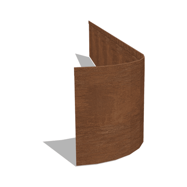 Corten čelične rubnjaci za travnjak FLEX izravnato 35 cm (duljina 240 cm)