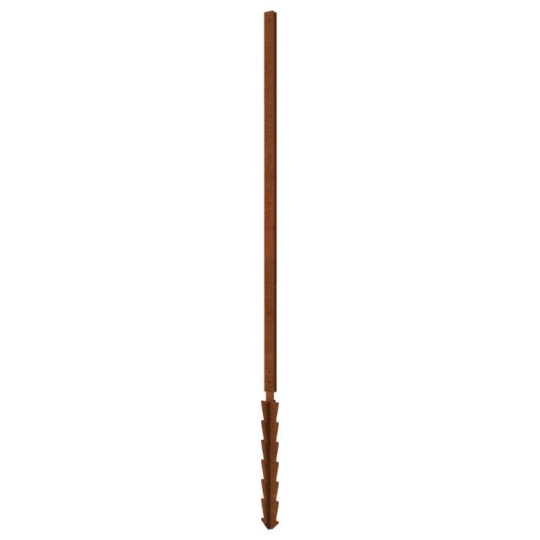 Corten čelični stup ravno s potporni klin 190 x 6 x 3 cm