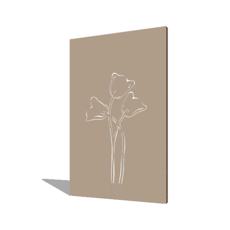 Praškasto lakirane čelični vrtni panel stup simetrično 120 x 6 x 190 cm