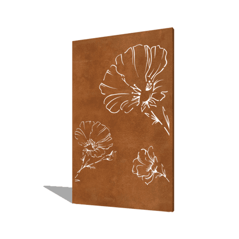 Corten čelični vrtni panel mjesec 120 x 6 x 190 cm