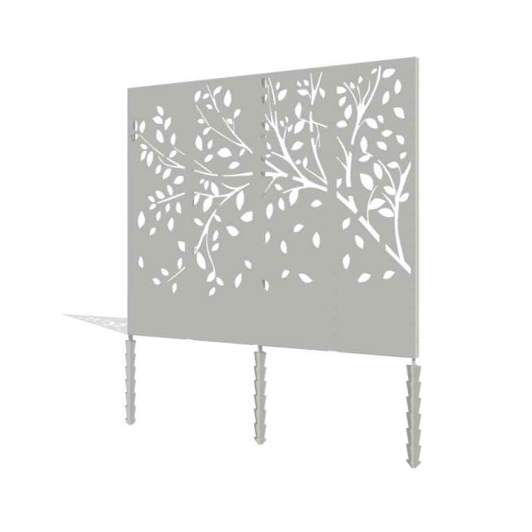 Kompletni set od praškasto obojenog čeličnog panela stabla 240 x 6 x 190 cm