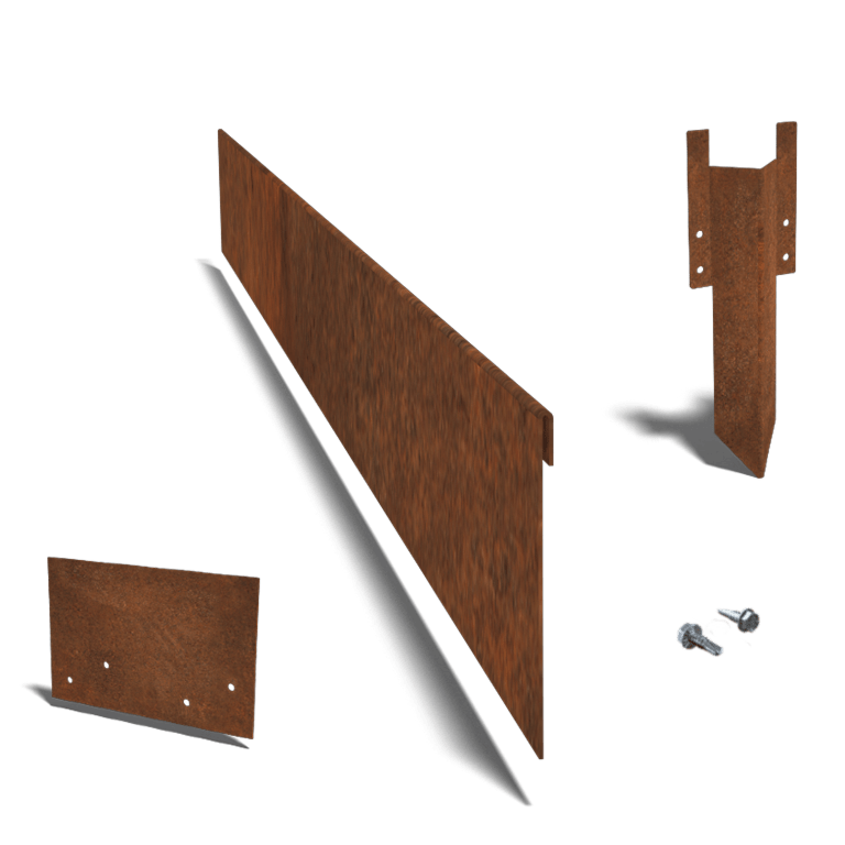 Corten čelične rubnjaci za travnjak izravnato 13 cm kompletan set po 15 metara