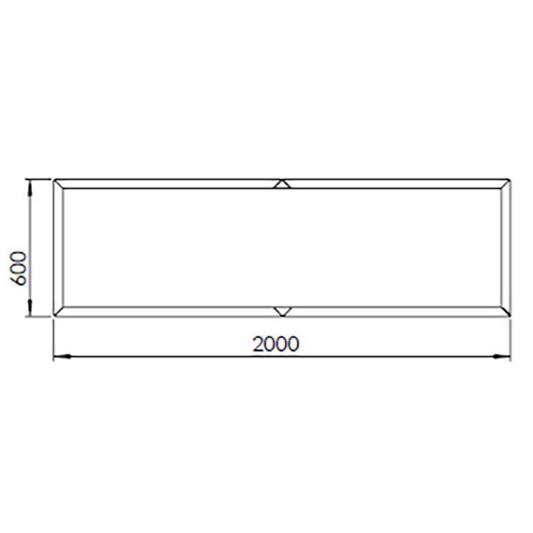 Corten čelična tegla za cvijeće Texas xxl 200 x 60 cm