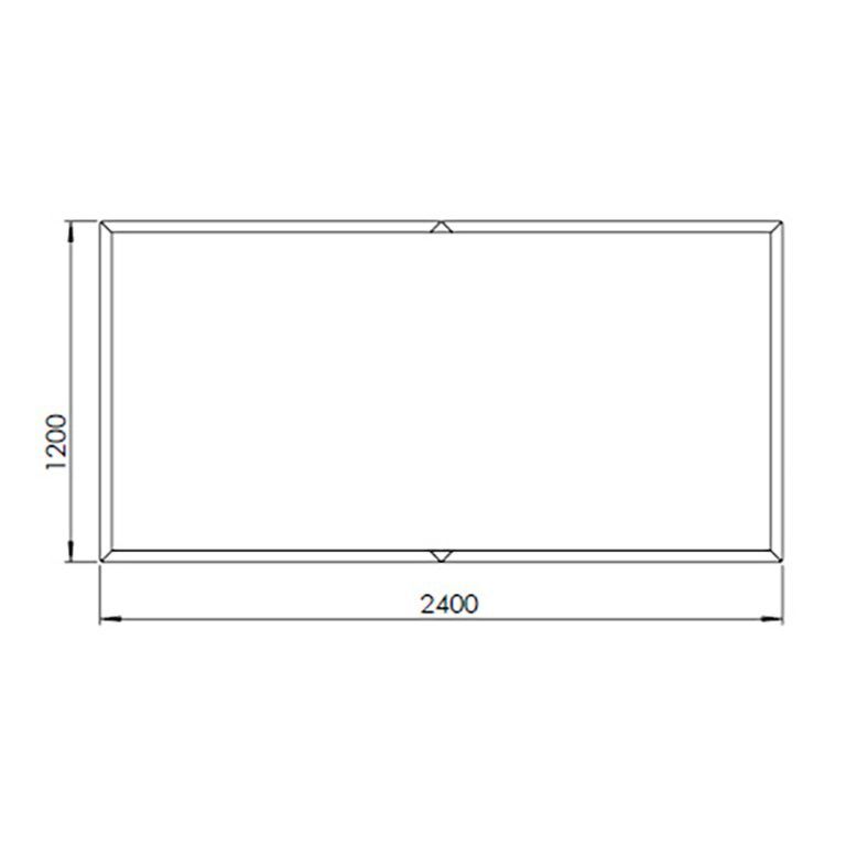 Praškasto lakirana čelična tegla za cvijeće Texas xxl 240 x 120 cm