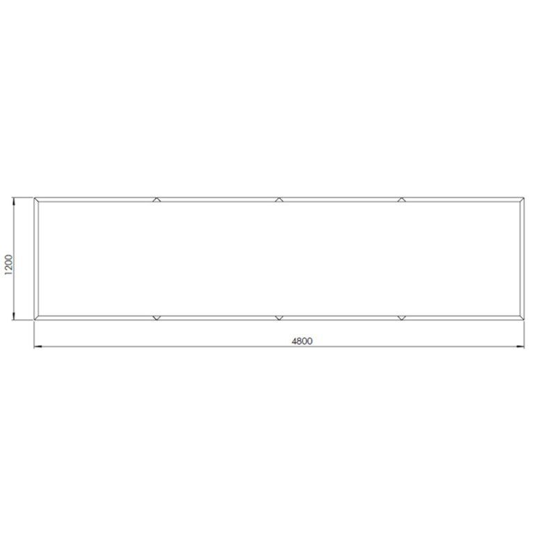 Praškasto lakirana čelična tegla za cvijeće Texas xxl 480 x 120 cm