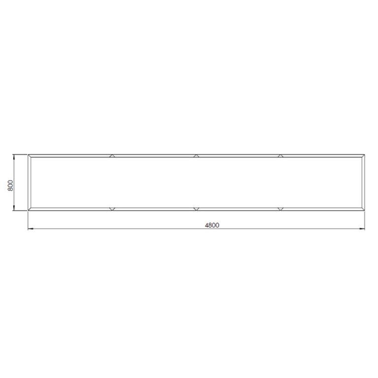 Corten čelična tegla za cvijeće Texas xxl 480 x 80 cm