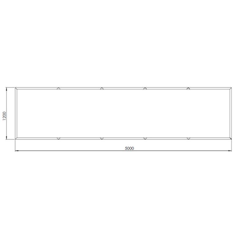 Praškasto lakirana čelična tegla za cvijeće Texas xxl 500 x 120 cm