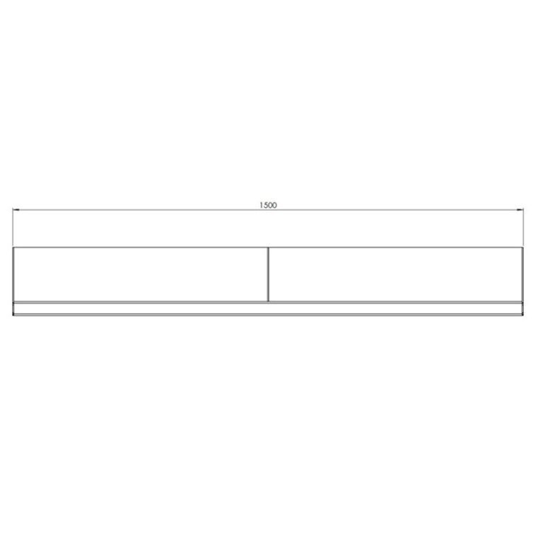 Praškasto lakirane čelični potporni zid ravno 150 cm (visina 40 cm)