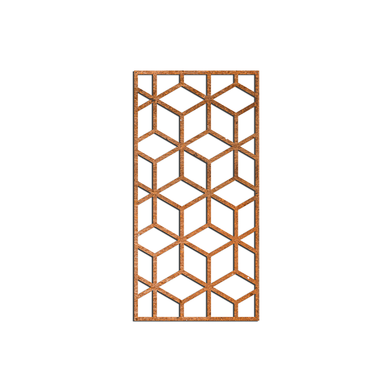 Corten čelična zidna dekoracija Geometrijski oblici 2.0