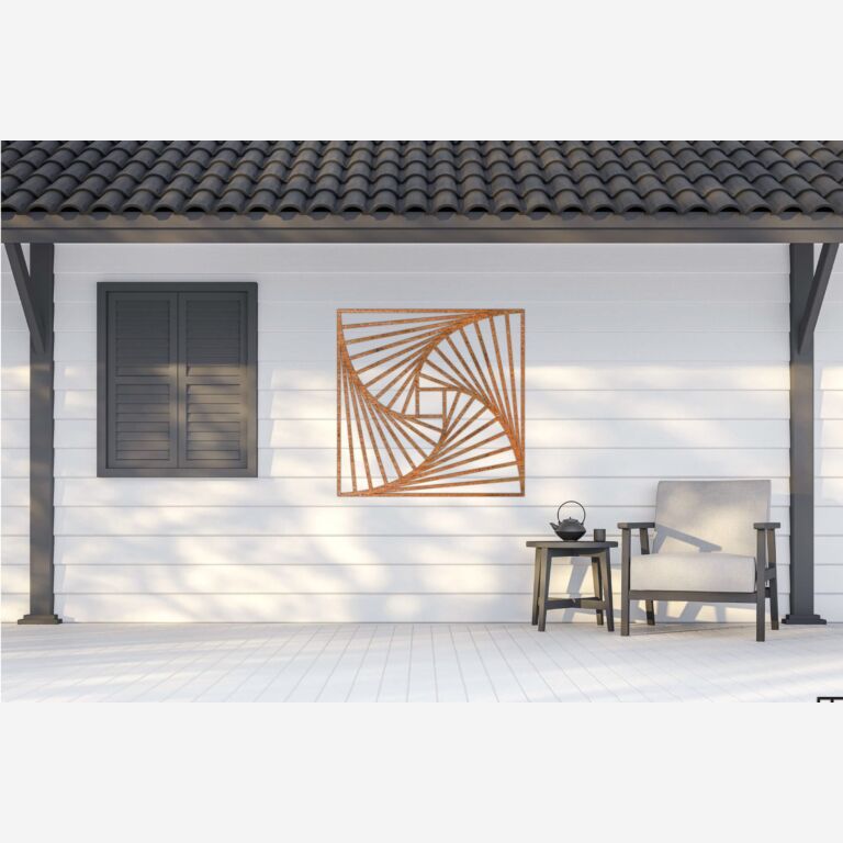Corten čelična zidna dekoracija Geometrijski oblici 3.0