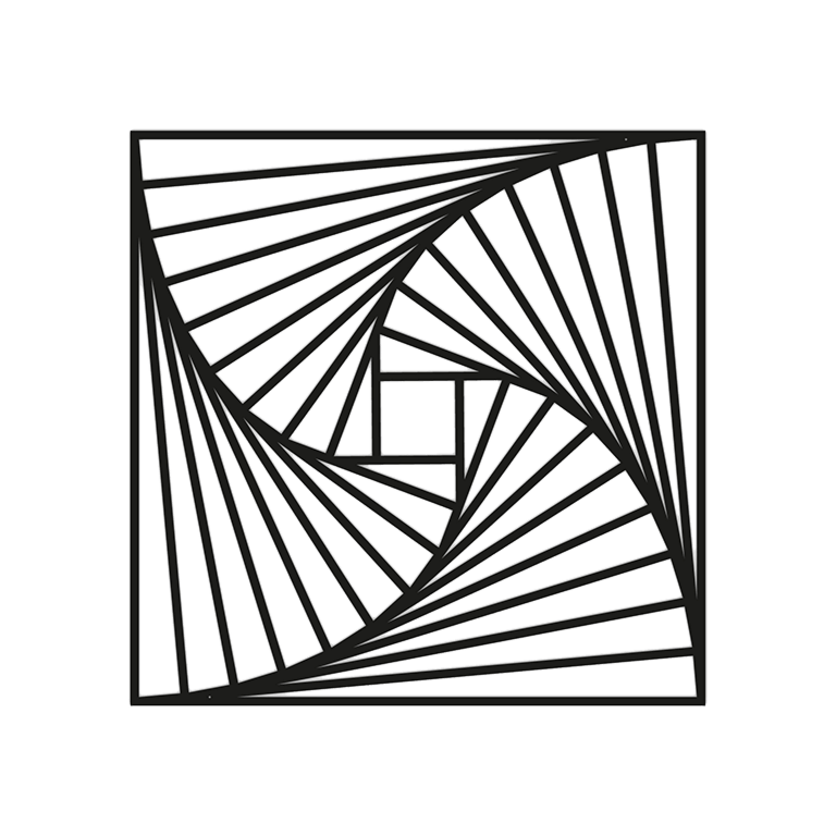 Metalna zidna dekoracija Geometrijski oblici 3.0