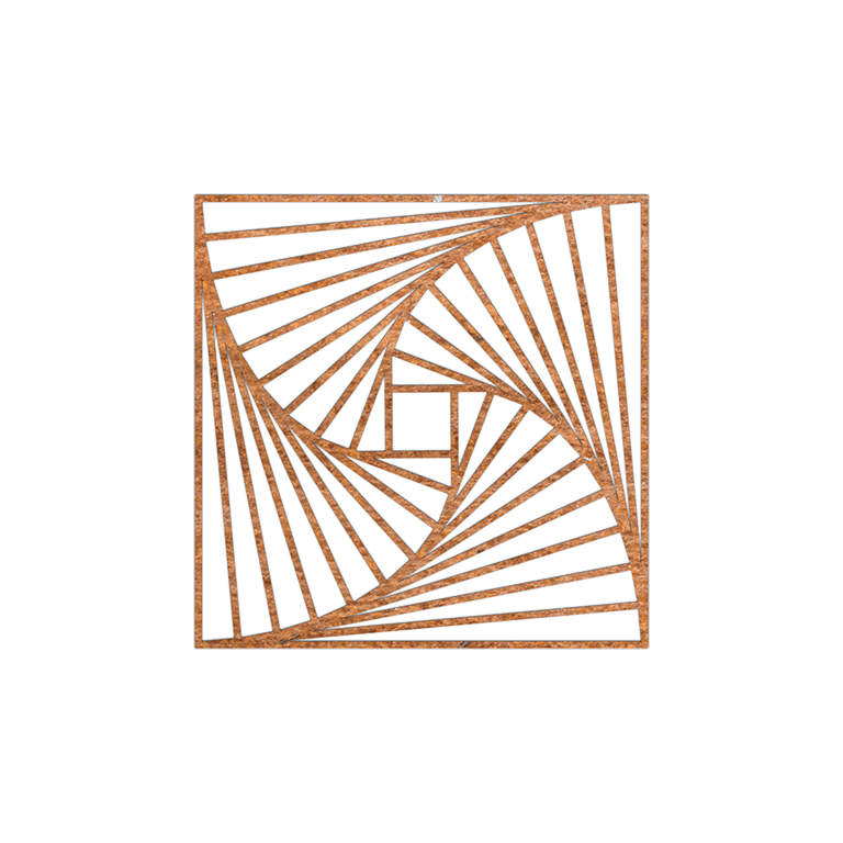 Corten čelična zidna dekoracija Geometrijski oblici 3.0